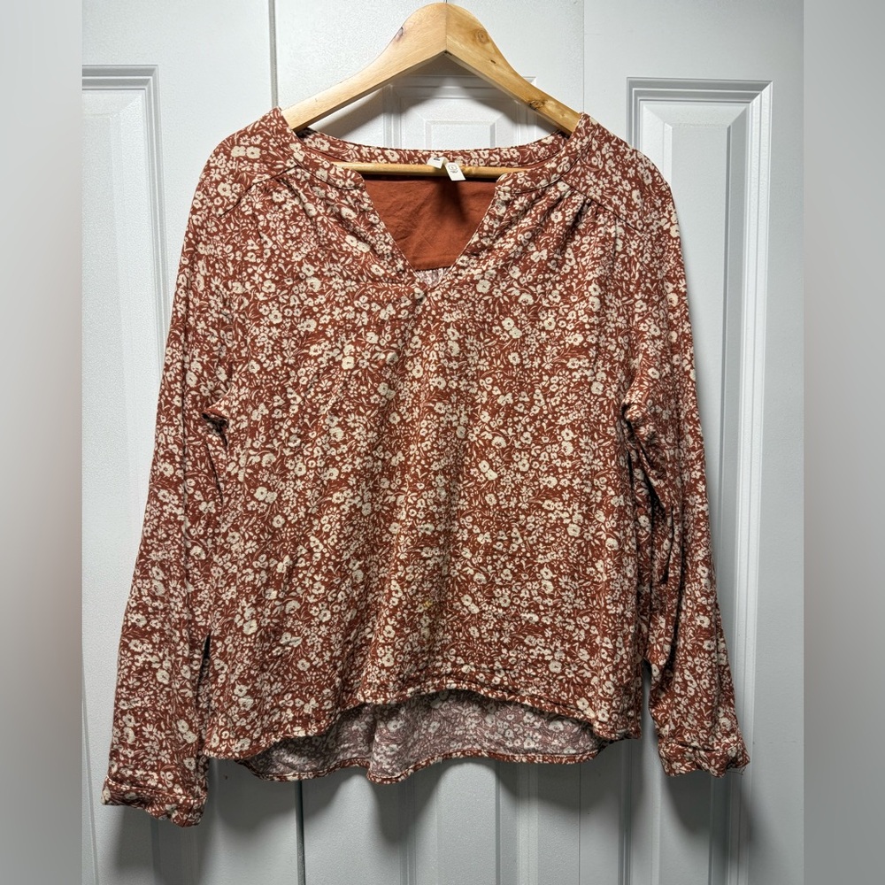Pact Rust Floral Women's Blouse